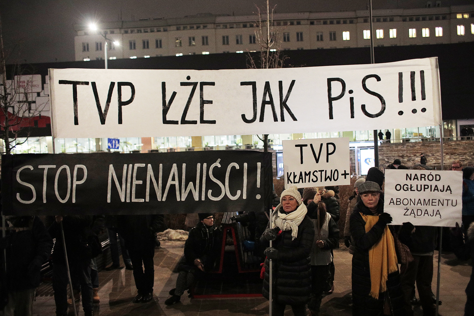 Protest pod TVP